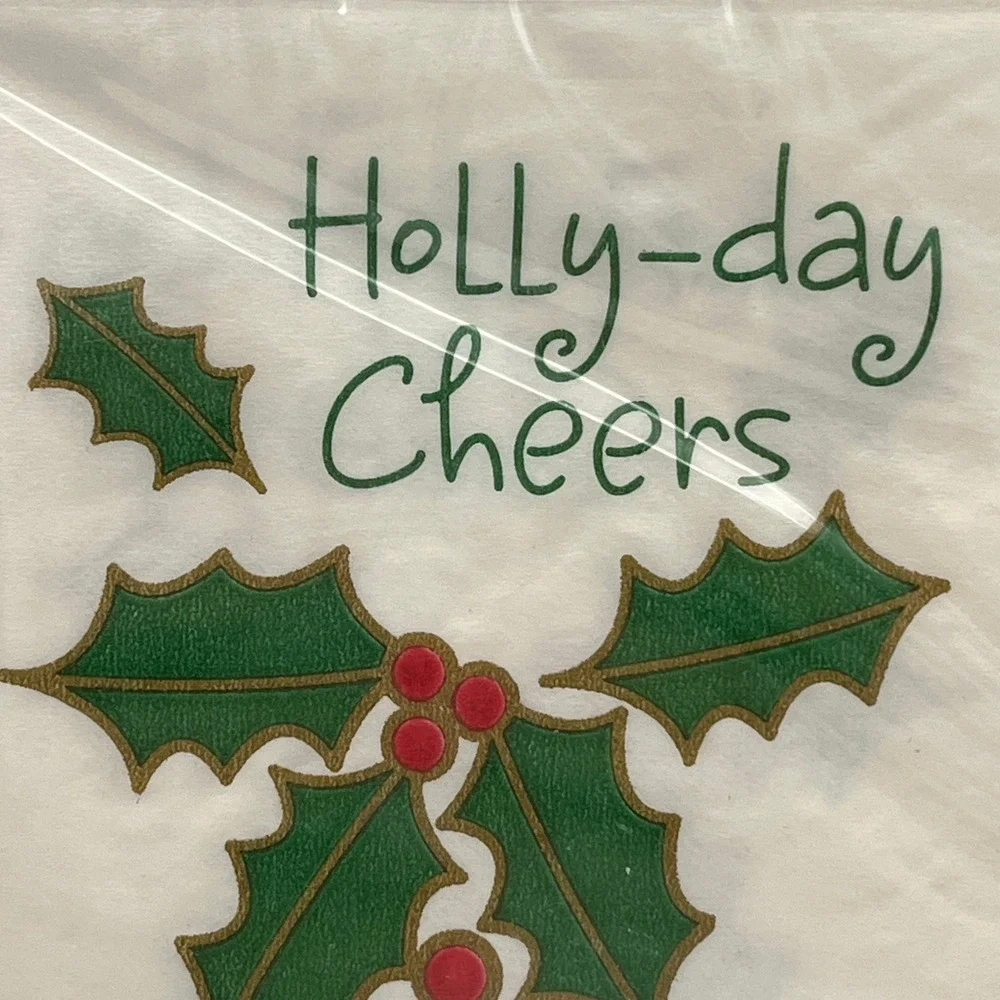New W/ Tag Lolita Holly Berry Hostess Set 20 Napkins & Spreader Christmas‎ Theme